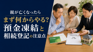 親が亡くなったらまず何からやる？預金凍結と相続登記の注意点